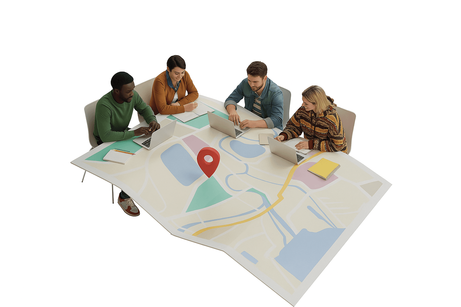 Estudantes focados nos estudos